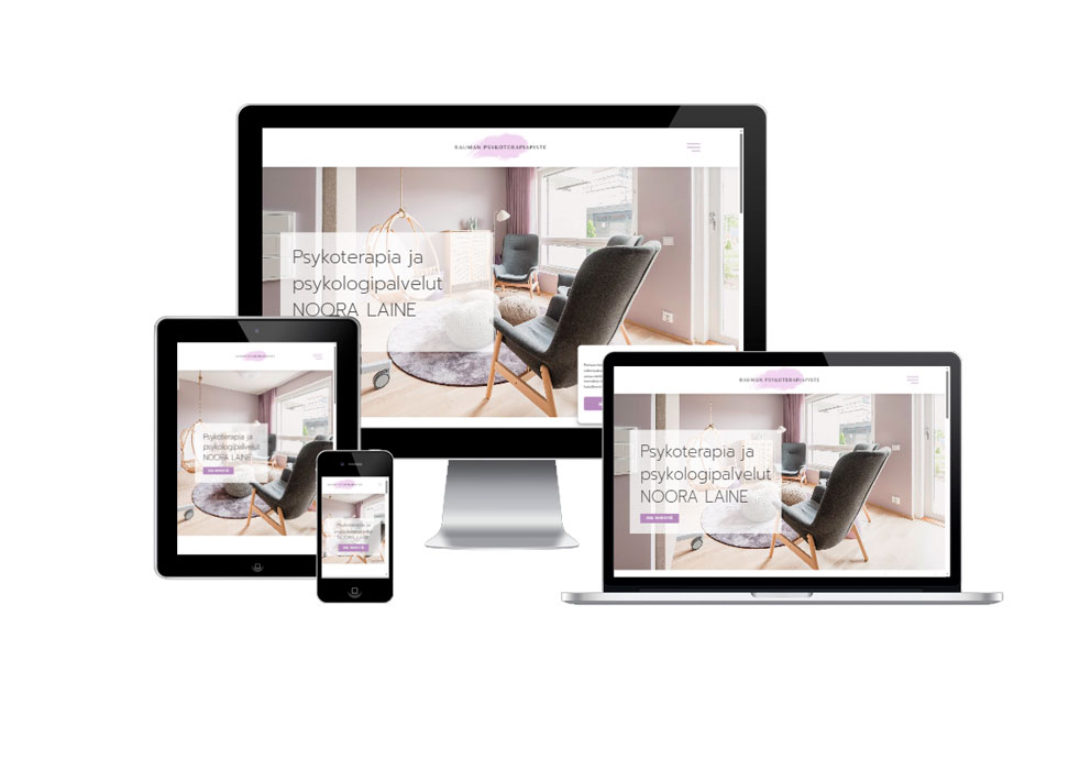 Rauman Psykoterapiapisteen kotisivut toteutti Mediahuone